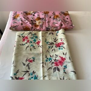 Quilting Fabric Lot Sewing Material Floral Roses Pink Goldenrod Teal Red Cotton